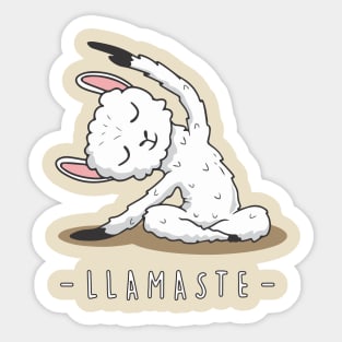 llama yoga day llamaste meditation alpaca stretch Sticker